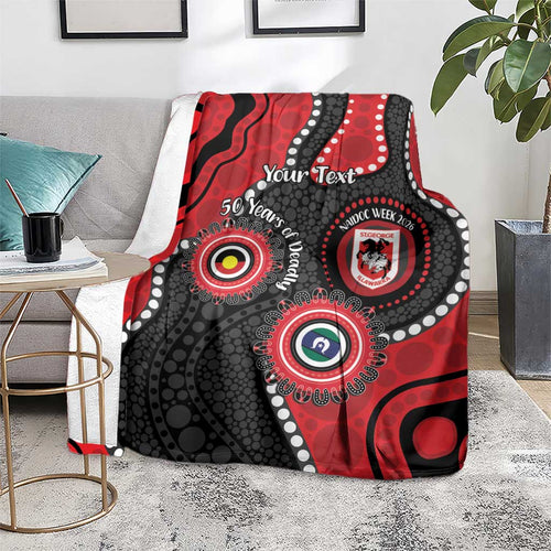 Dragons NAIDOC Week 2026 Personalised Blanket 50 Years of Deadly Aboriginal Art