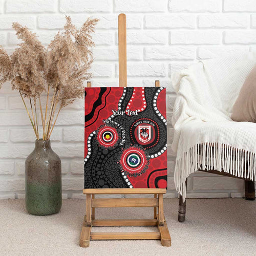 Dragons NAIDOC Week 2026 Personalised Canvas Wall Art 50 Years of Deadly Aboriginal Art