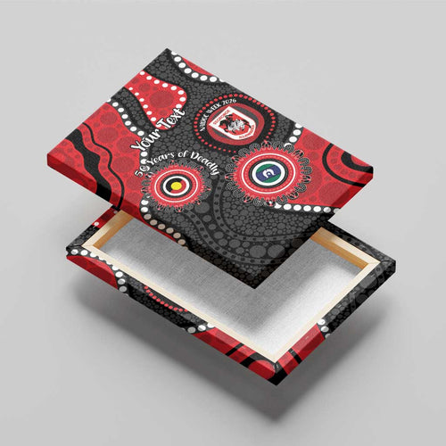 Dragons NAIDOC Week 2026 Personalised Canvas Wall Art 50 Years of Deadly Aboriginal Art