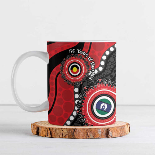 Dragons NAIDOC Week 2026 Personalised Ceramic Mug 50 Years of Deadly Aboriginal Art