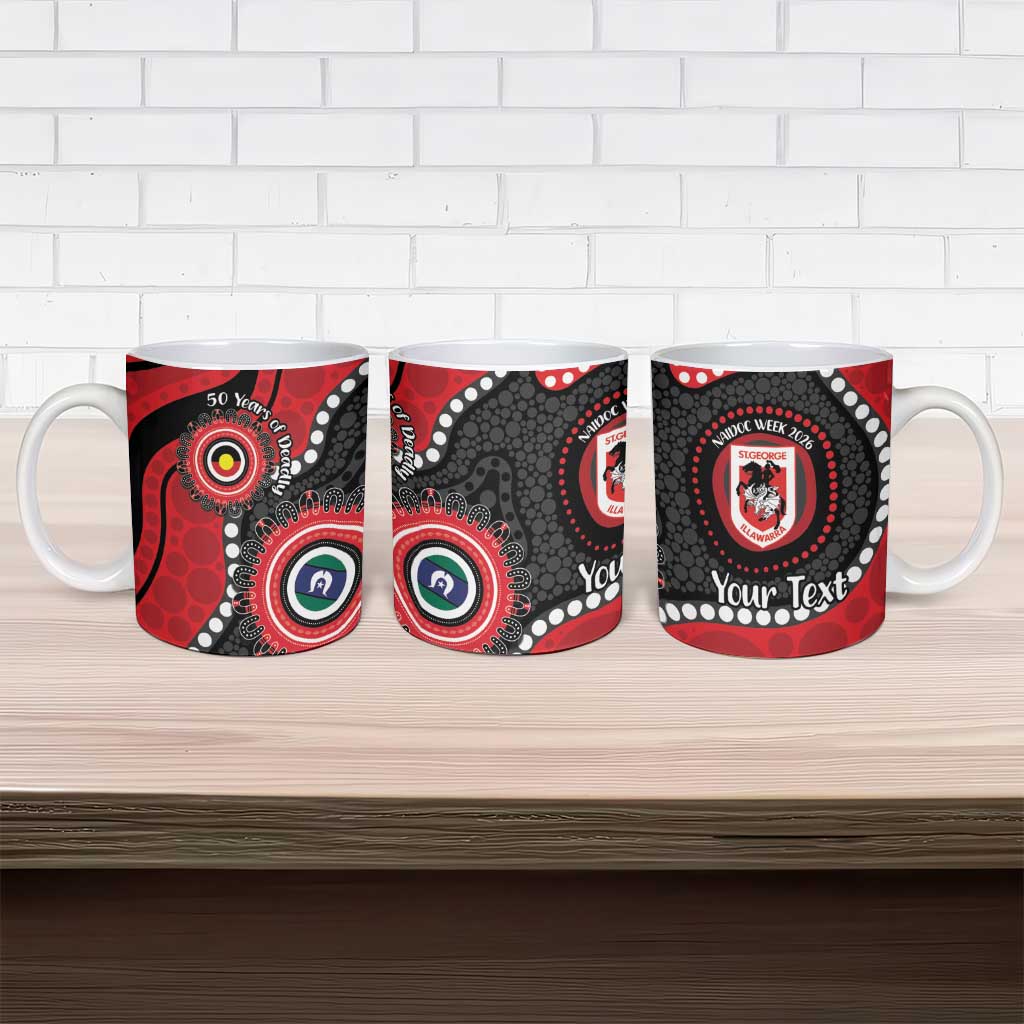 Dragons NAIDOC Week 2026 Personalised Ceramic Mug 50 Years of Deadly Aboriginal Art
