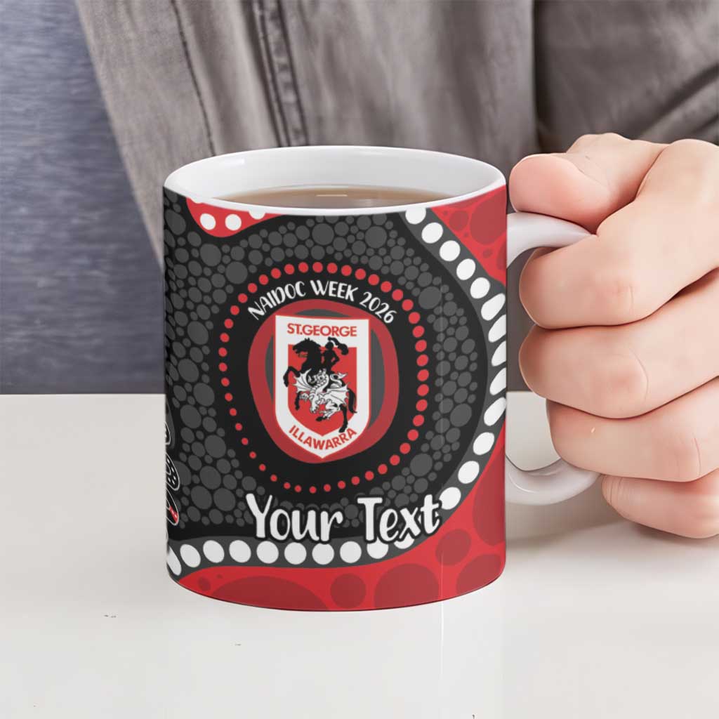 Dragons NAIDOC Week 2026 Personalised Ceramic Mug 50 Years of Deadly Aboriginal Art