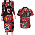 Dragons NAIDOC Week 2026 Personalised Couples Matching Long Sleeve Bodycon Dress and Hawaiian Shirt 50 Years of Deadly Aboriginal Art