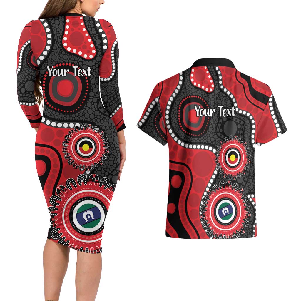 Dragons NAIDOC Week 2026 Personalised Couples Matching Long Sleeve Bodycon Dress and Hawaiian Shirt 50 Years of Deadly Aboriginal Art