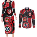 Dragons NAIDOC Week 2026 Personalised Couples Matching Long Sleeve Bodycon Dress and Long Sleeve Button Shirt 50 Years of Deadly Aboriginal Art