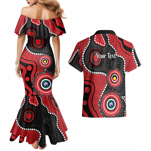 Dragons NAIDOC Week 2026 Personalised Couples Matching Mermaid Dress and Hawaiian Shirt 50 Years of Deadly Aboriginal Art