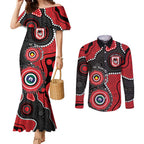 Dragons NAIDOC Week 2026 Personalised Couples Matching Mermaid Dress and Long Sleeve Button Shirt 50 Years of Deadly Aboriginal Art