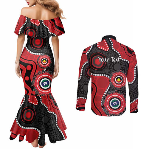 Dragons NAIDOC Week 2026 Personalised Couples Matching Mermaid Dress and Long Sleeve Button Shirt 50 Years of Deadly Aboriginal Art