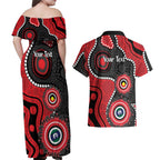 Dragons NAIDOC Week 2026 Personalised Couples Matching Off Shoulder Maxi Dress and Hawaiian Shirt 50 Years of Deadly Aboriginal Art