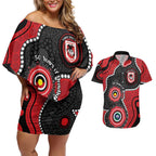 Dragons NAIDOC Week 2026 Personalised Couples Matching Off Shoulder Short Dress and Hawaiian Shirt 50 Years of Deadly Aboriginal Art