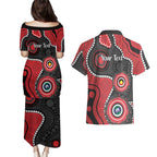 Dragons NAIDOC Week 2026 Personalised Couples Matching Puletasi and Hawaiian Shirt 50 Years of Deadly Aboriginal Art