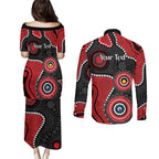 Dragons NAIDOC Week 2026 Personalised Couples Matching Puletasi and Long Sleeve Button Shirt 50 Years of Deadly Aboriginal Art
