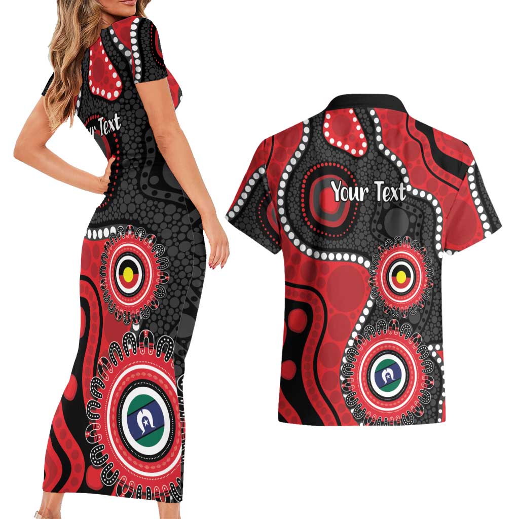 Dragons NAIDOC Week 2026 Personalised Couples Matching Short Sleeve Bodycon Dress and Hawaiian Shirt 50 Years of Deadly Aboriginal Art