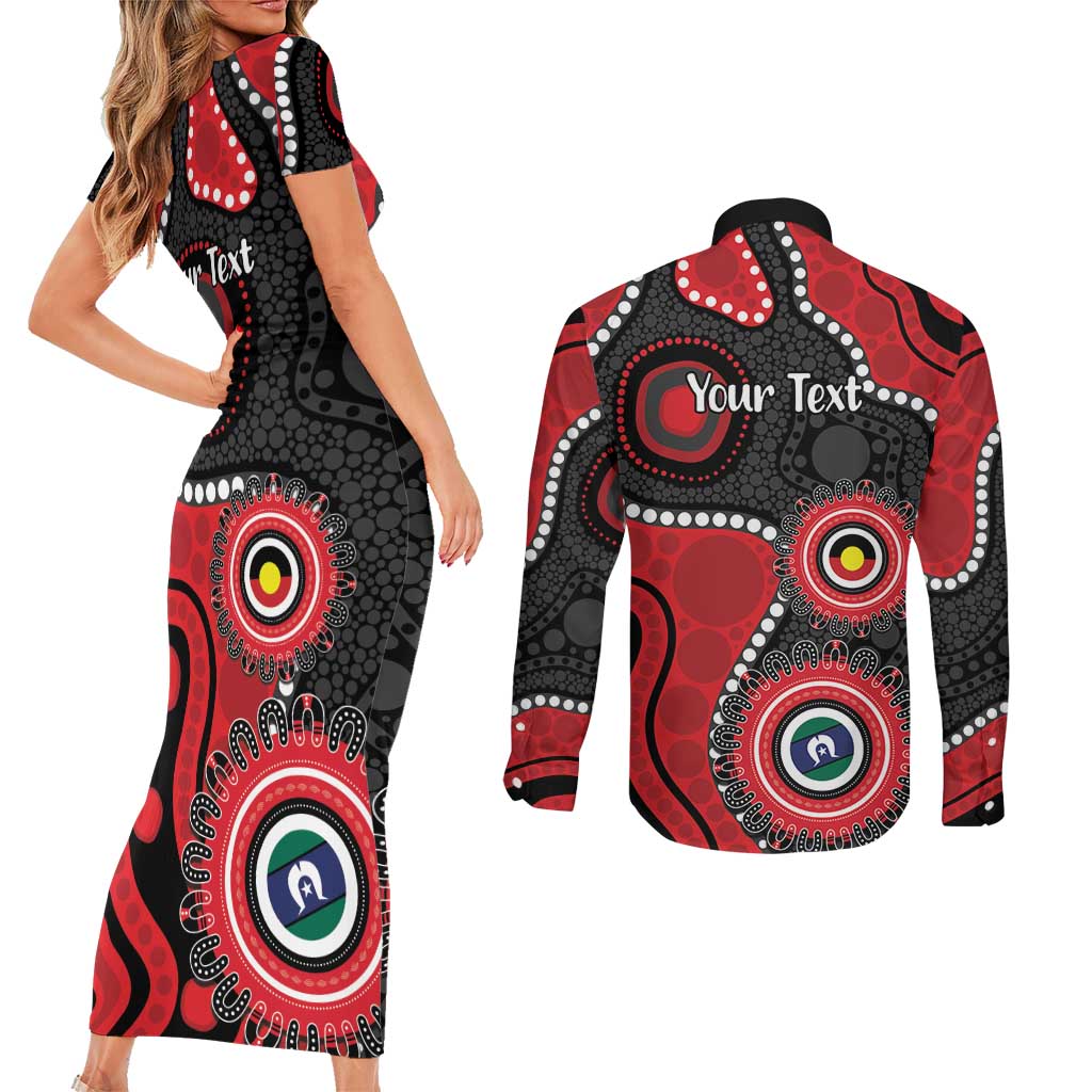 Dragons NAIDOC Week 2026 Personalised Couples Matching Short Sleeve Bodycon Dress and Long Sleeve Button Shirt 50 Years of Deadly Aboriginal Art