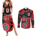Dragons NAIDOC Week 2026 Personalised Couples Matching Summer Maxi Dress and Long Sleeve Button Shirt 50 Years of Deadly Aboriginal Art