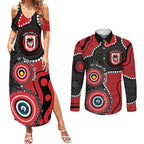 Dragons NAIDOC Week 2026 Personalised Couples Matching Summer Maxi Dress and Long Sleeve Button Shirt 50 Years of Deadly Aboriginal Art