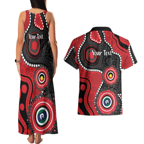 Dragons NAIDOC Week 2026 Personalised Couples Matching Tank Maxi Dress and Hawaiian Shirt 50 Years of Deadly Aboriginal Art