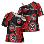 Dragons NAIDOC Week 2026 Personalised Cross Shoulder Shirt 50 Years of Deadly Aboriginal Art