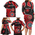 Dragons NAIDOC Week 2026 Personalised Family Matching Long Sleeve Bodycon Dress and Hawaiian Shirt 50 Years of Deadly Aboriginal Art