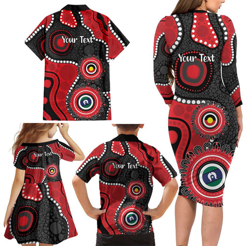 Dragons NAIDOC Week 2026 Personalised Family Matching Long Sleeve Bodycon Dress and Hawaiian Shirt 50 Years of Deadly Aboriginal Art