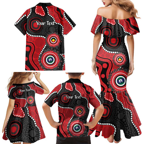 Dragons NAIDOC Week 2026 Personalised Family Matching Mermaid Dress and Hawaiian Shirt 50 Years of Deadly Aboriginal Art