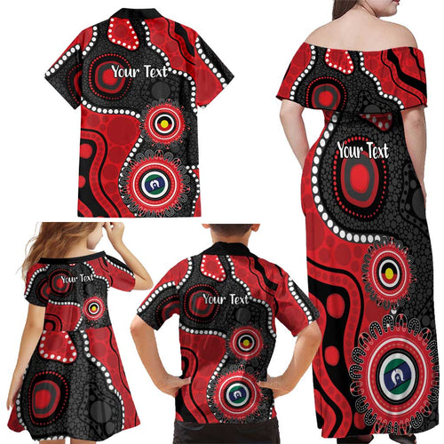 Dragons NAIDOC Week 2026 Personalised Family Matching Off Shoulder Maxi Dress and Hawaiian Shirt 50 Years of Deadly Aboriginal Art