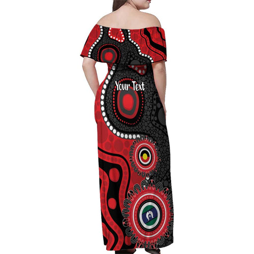 Dragons NAIDOC Week 2026 Personalised Family Matching Off Shoulder Maxi Dress and Hawaiian Shirt 50 Years of Deadly Aboriginal Art