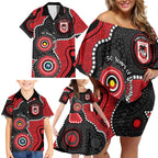 Dragons NAIDOC Week 2026 Personalised Family Matching Off Shoulder Short Dress and Hawaiian Shirt 50 Years of Deadly Aboriginal Art
