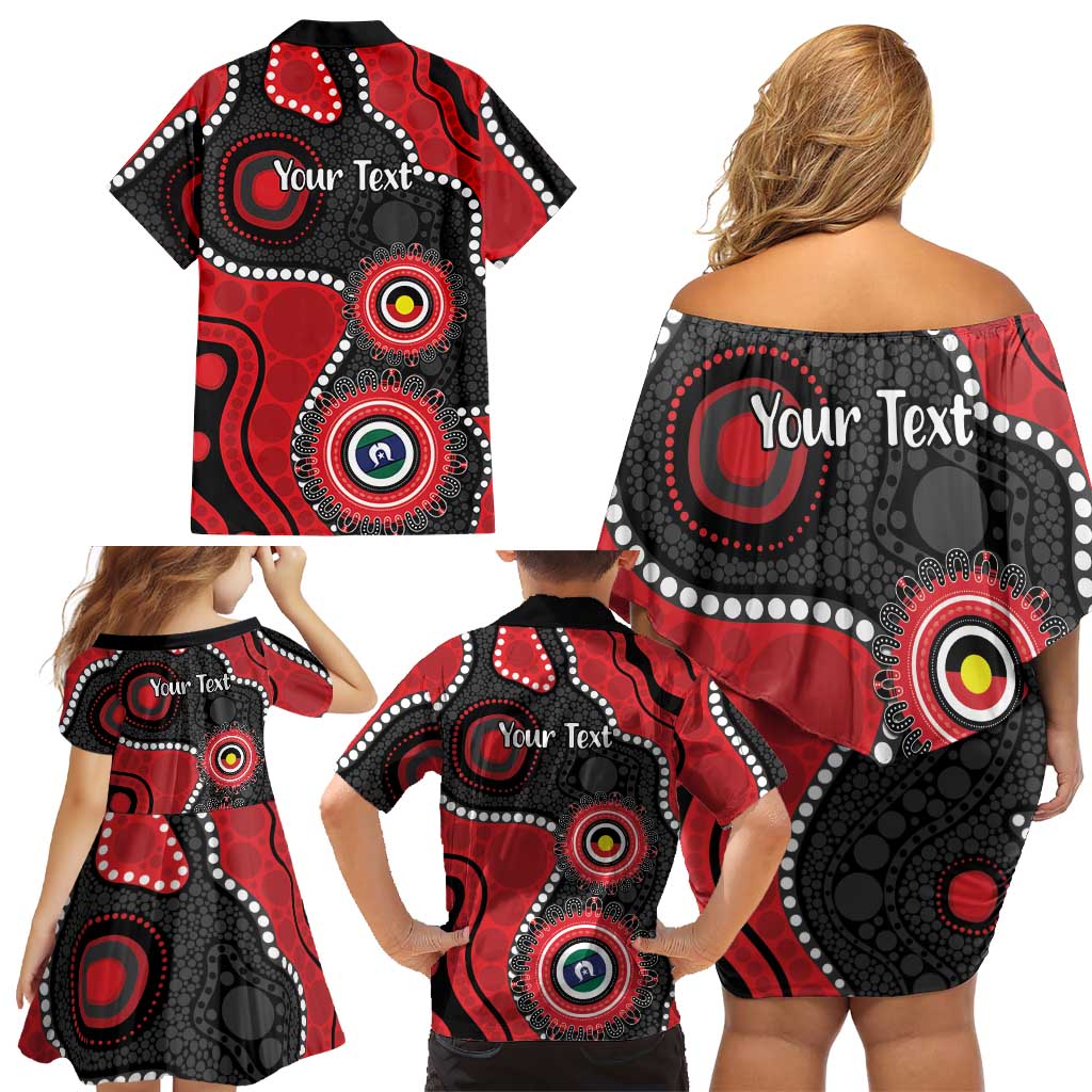 Dragons NAIDOC Week 2026 Personalised Family Matching Off Shoulder Short Dress and Hawaiian Shirt 50 Years of Deadly Aboriginal Art