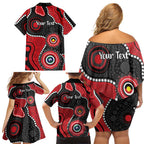 Dragons NAIDOC Week 2026 Personalised Family Matching Off Shoulder Short Dress and Hawaiian Shirt 50 Years of Deadly Aboriginal Art