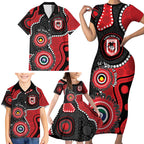 Dragons NAIDOC Week 2026 Personalised Family Matching Short Sleeve Bodycon Dress and Hawaiian Shirt 50 Years of Deadly Aboriginal Art
