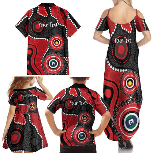 Dragons NAIDOC Week 2026 Personalised Family Matching Summer Maxi Dress and Hawaiian Shirt 50 Years of Deadly Aboriginal Art