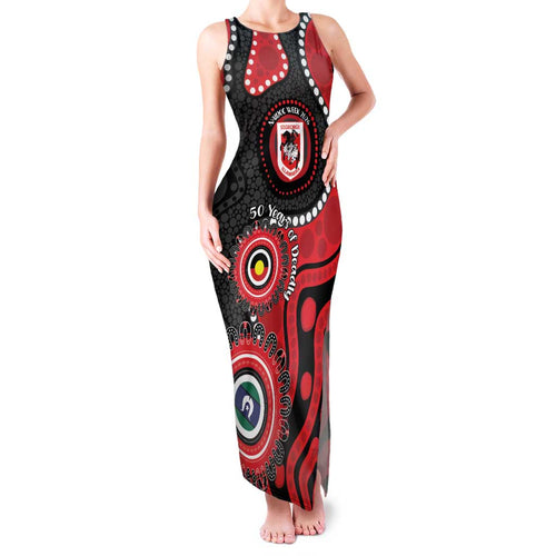 Dragons NAIDOC Week 2026 Personalised Family Matching Tank Maxi Dress and Hawaiian Shirt 50 Years of Deadly Aboriginal Art