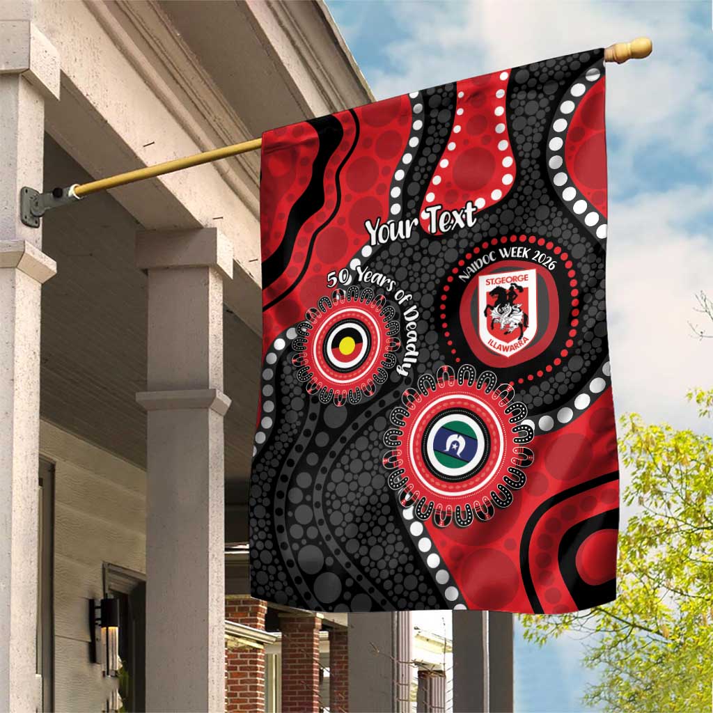 Dragons NAIDOC Week 2026 Personalised Garden Flag 50 Years of Deadly Aboriginal Art