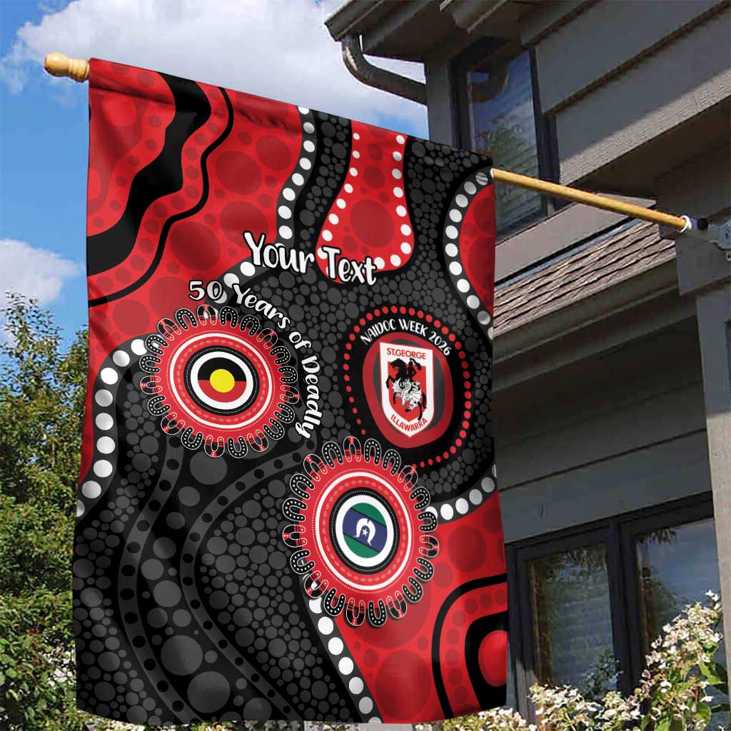 Dragons NAIDOC Week 2026 Personalised Garden Flag 50 Years of Deadly Aboriginal Art