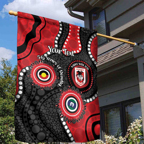 Dragons NAIDOC Week 2026 Personalised Garden Flag 50 Years of Deadly Aboriginal Art