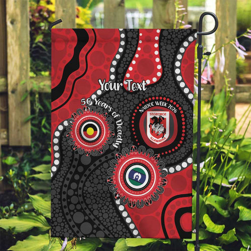 Dragons NAIDOC Week 2026 Personalised Garden Flag 50 Years of Deadly Aboriginal Art