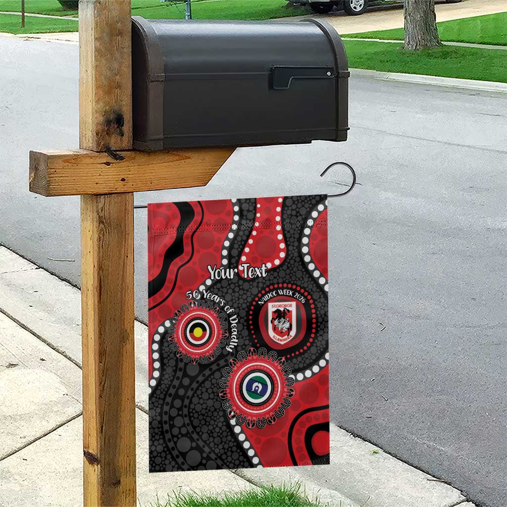 Dragons NAIDOC Week 2026 Personalised Garden Flag 50 Years of Deadly Aboriginal Art