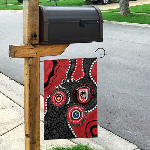 Dragons NAIDOC Week 2026 Personalised Garden Flag 50 Years of Deadly Aboriginal Art
