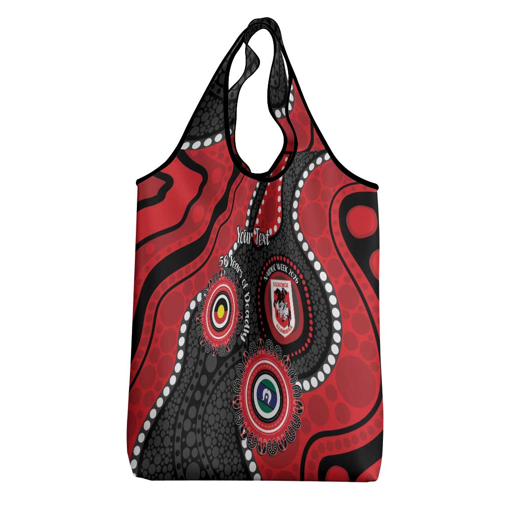 Dragons NAIDOC Week 2026 Personalised Grocery Bag 50 Years of Deadly Aboriginal Art