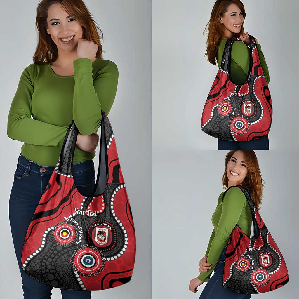 Dragons NAIDOC Week 2026 Personalised Grocery Bag 50 Years of Deadly Aboriginal Art