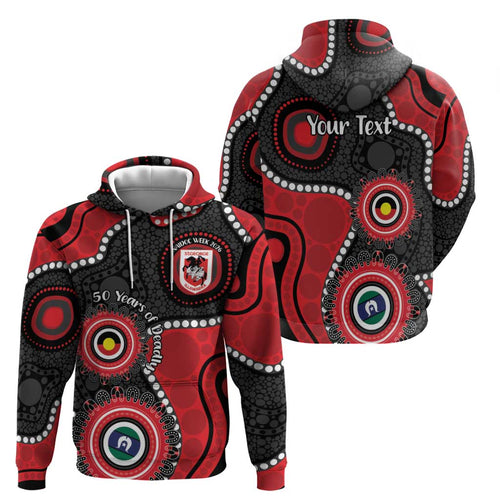 Dragons NAIDOC Week 2026 Personalised Hoodie 50 Years of Deadly Aboriginal Art