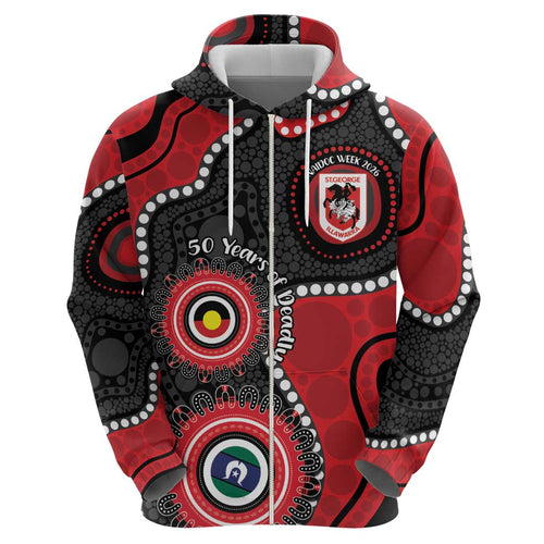 Dragons NAIDOC Week 2026 Personalised Hoodie 50 Years of Deadly Aboriginal Art