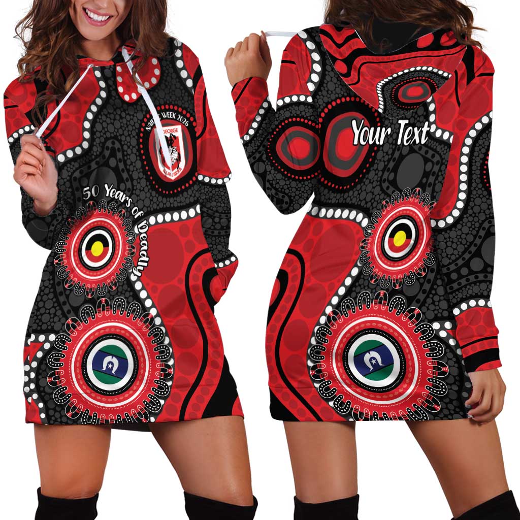 Dragons NAIDOC Week 2026 Personalised Hoodie Dress 50 Years of Deadly Aboriginal Art