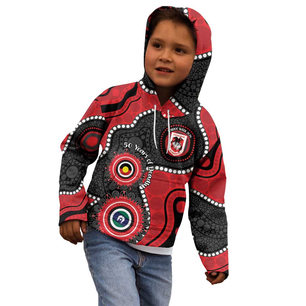 Dragons NAIDOC Week 2026 Personalised Kid Hoodie 50 Years of Deadly Aboriginal Art