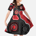 Dragons NAIDOC Week 2026 Personalised Kid Short Sleeve Dress 50 Years of Deadly Aboriginal Art