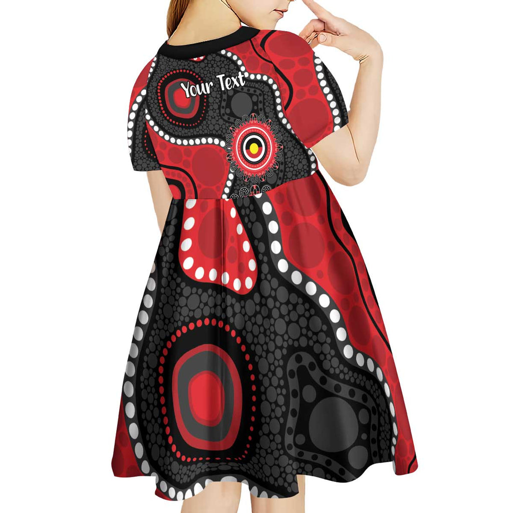 Dragons NAIDOC Week 2026 Personalised Kid Short Sleeve Dress 50 Years of Deadly Aboriginal Art