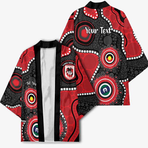 Dragons NAIDOC Week 2026 Personalised Kimono 50 Years of Deadly Aboriginal Art