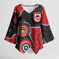 Dragons NAIDOC Week 2026 Personalised Kimono Sleeve Blouse 50 Years of Deadly Aboriginal Art