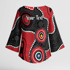 Dragons NAIDOC Week 2026 Personalised Kimono Sleeve Blouse 50 Years of Deadly Aboriginal Art